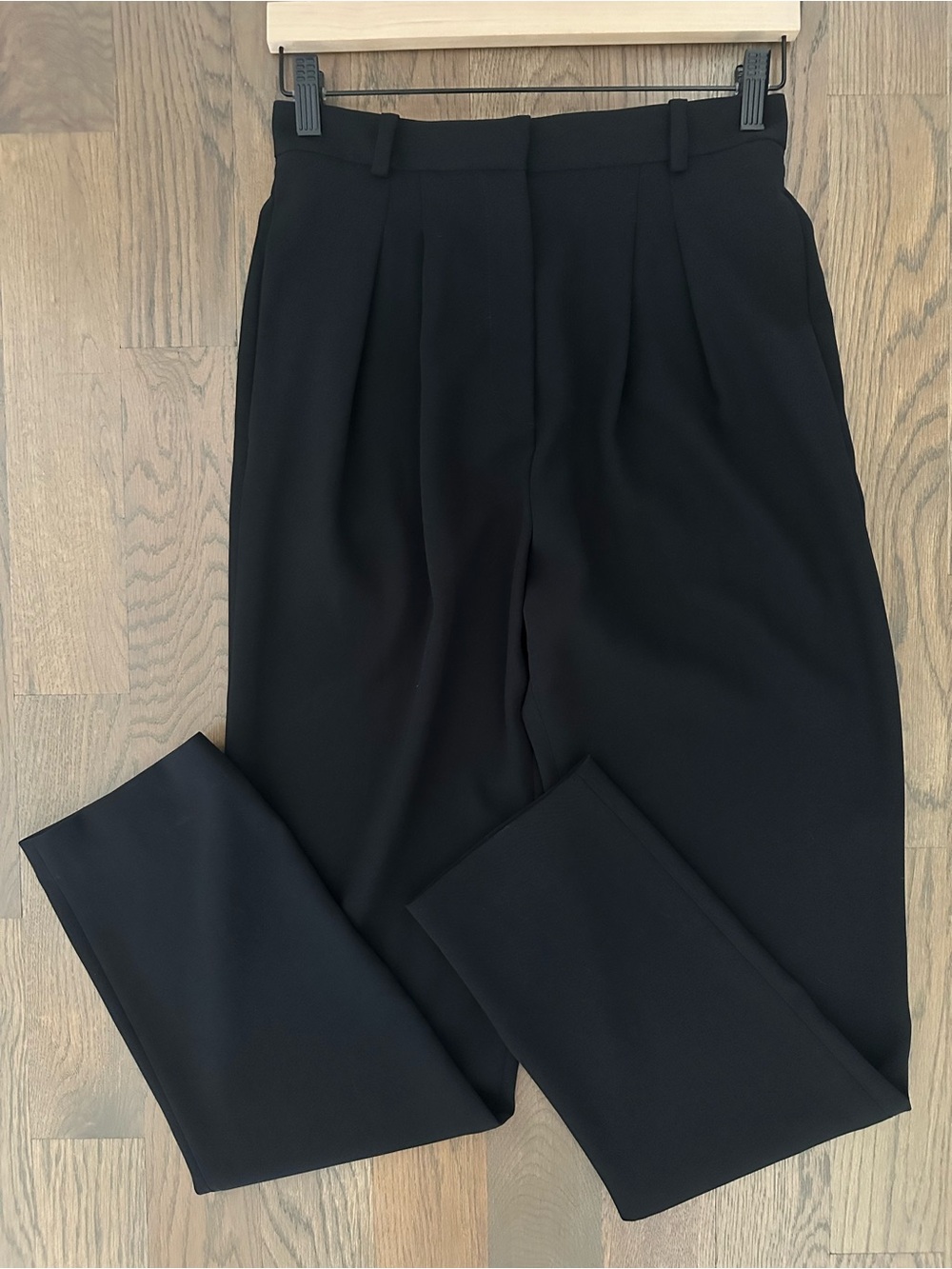 IRO Paris High Waisted DETA Pleated Tailored Pants in Black Size FR 36 US 4